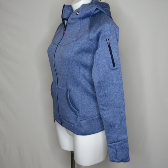 Athleta Blue Home Team Full Zip Hoodie Jacket Sherpa Lined Women's XS XSmall - Picture 2 of 8
